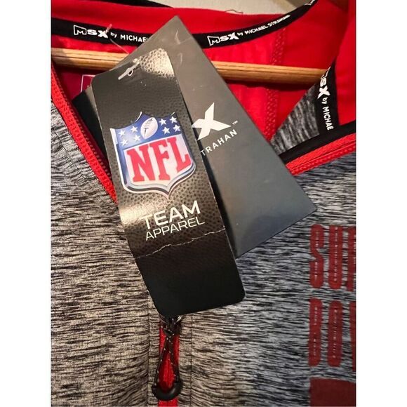 MSX Michael Strahan Size L Superbowl LVII Zip Up Hoodie Sweatshirt Colorblock - Picture 9 of 15